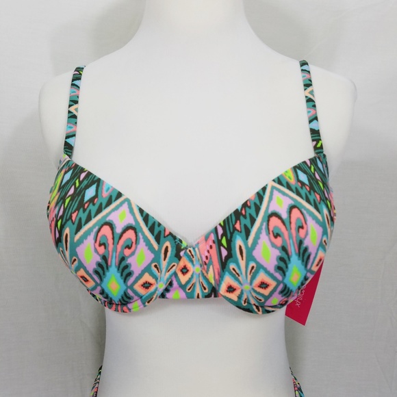 2 PC Xhilaration Bikini Push Up Top Lg Bottom XL - Picture 2 of 8